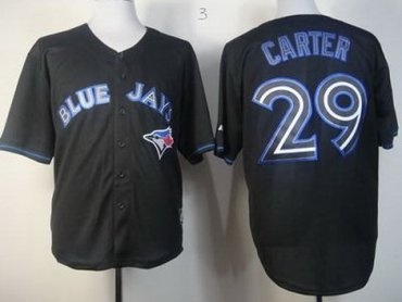 Toronto Blue Jays 29 Joe Carter Black Fashion MLB Jerseys