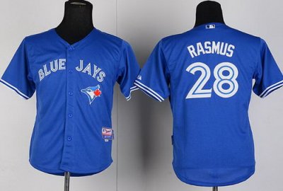 Kids Toronto Blue Jays 28 Colby Rasmus Blue MLB Jerseys