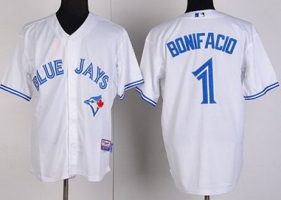 Toronto Blue Jays 1 Emilio Bonifacio White Cool Base MLB Jerseys