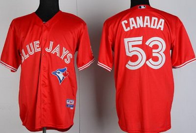 Toronto Blue Jays 53 Melky Cabrera Canada Day Red MLB Jerseys