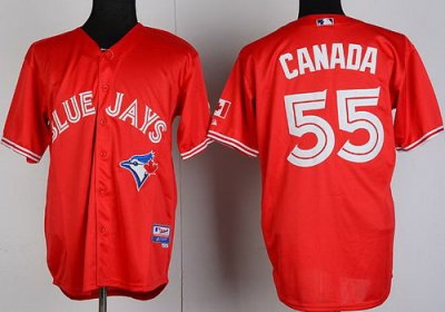 Toronto Blue Jays 55 Josh Johnson Canada Day Red MLB Jerseys