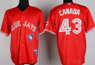 Toronto Blue Jays 43# DICKEY Canada Day Red MLB Jerseys