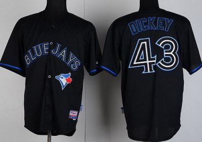 Toronto Blue Jays 43# DICKEY Black Fashion MLB Jersey