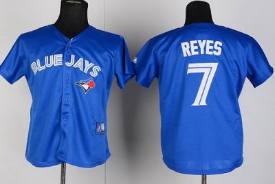 Women Toronto Blue Jays #7 Jose Reyes Blue MLB Jerseys