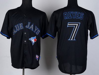 Toronto Blue Jays #7 Jose Reyes Black MLB Jerseys