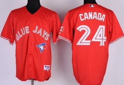 Toronto Blue Jays #24 Romero Canada Day Red MLB Jerseys