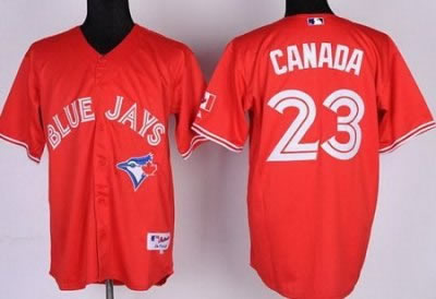 Toronto Blue Jays #23 Morrow Canada Day Red MLB Jerseys