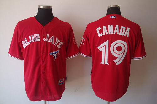 Toronto Blue Jays 19 Jose Bautista Canada Red MLB Jerseys