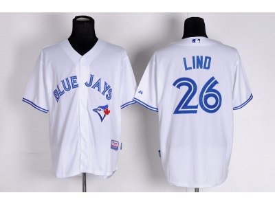 mlb jerseys toronto blue jays #26 adam lind white(2012 new)