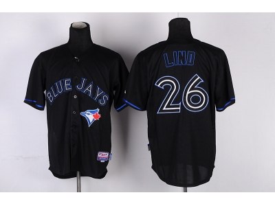 mlb jerseys toronto blue jays #26 adam lind black(2012 new)