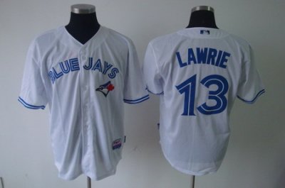 2012 Toronto Blue Jays #13 Brett Lawrie White cool base jersey