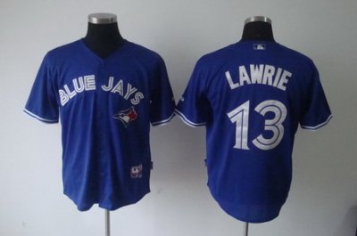 2012 Toronto Blue Jays #13 Brett Lawrie Blue cool base jersey