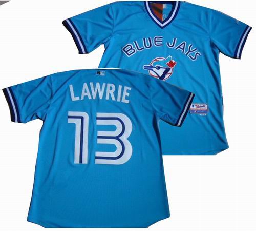 Toronto Blue Jays #13 Brett Lawrie blue jersey