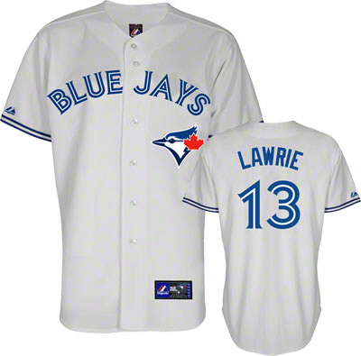 Brett Lawrie Jersey Majestic White Toronto Blue Jays Jersey