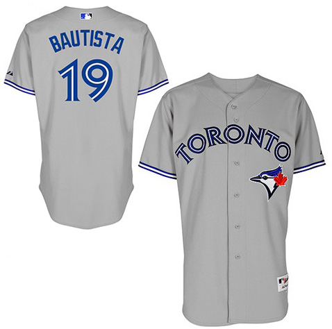 2012 Toronto Blue Jays 19 Jose Bautista grey cool base jerseys