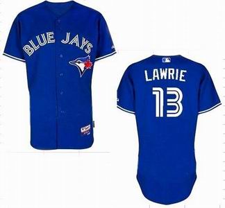 2012 Toronto Blue Jays 13 Brett Lawrie blue cool base jersey