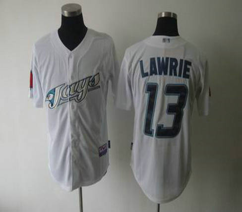 Toronto Blue Jays 13 Brett Lawrie white cool base jersey