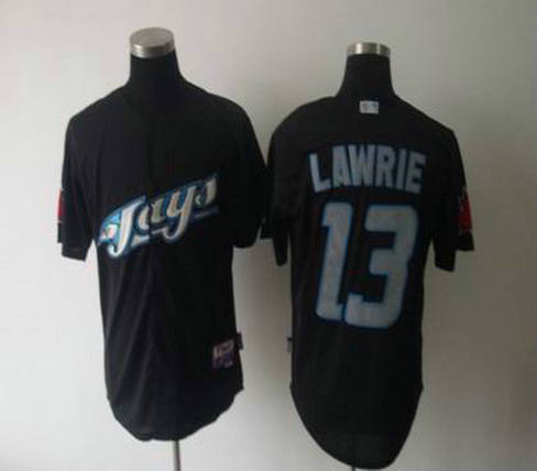 Toronto Blue Jays 13 Brett Lawrie black cool base jersey