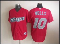 MLB Toronto Blue Jays #10 Vernon Wells Red jerseys