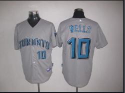 MLB Toronto Blue Jays #10 Vernon Wells White jerseys