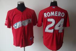 MLB Toronto Blue Jays 24# Romero Red Jerseys