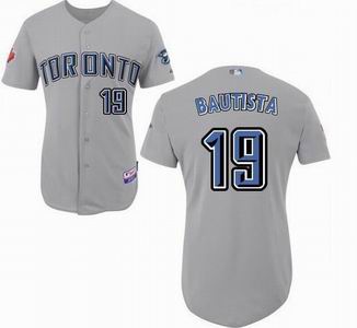 Toronto Blue Jays 19 Jose Bautista grey jerseys