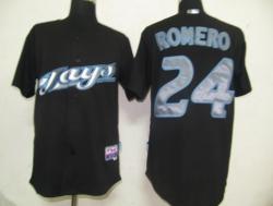 MLB Toronto Blue Jays 24# Romero Black Jerseys