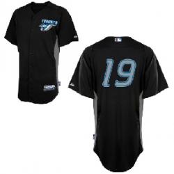 MLB Torono Blue Jays 19# Bautista black cool base jerseys