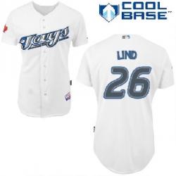 Toronto Blue Jays #26 Adam lind white coolbase Jerseys