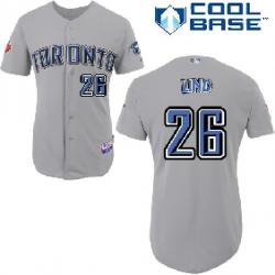 Toronto Blue Jays #26 Adam lind grey coolbase Jerseys