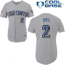 Toronto Blue Jays #2 Hill grey coolbase Jerseys