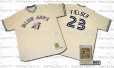 Toronto Blue Jays #23 Fielder 1987 Home Throwback Jersey