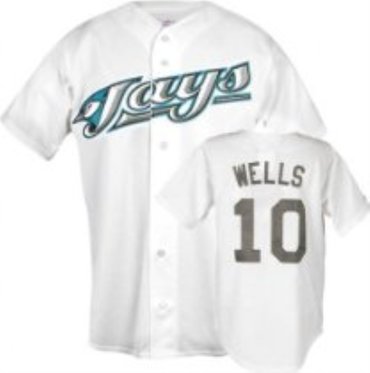 Toronto Blue Jays #10 Vernon Wells White Jersey