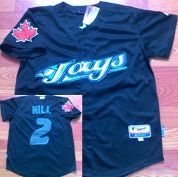 Toronto Blue Jays #2 Aaron Hill Black Jersey