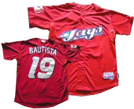 Toronto Blue Jays 19 Jose Bautista jerseys red