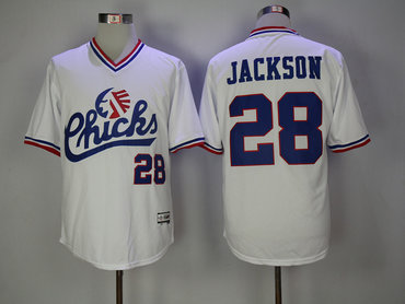 Chicks 28 Bo Jackson White Stitched Movie Jersey