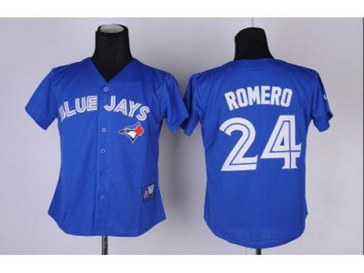 Women mlb jerseys toronto blue jays #24 romero blue