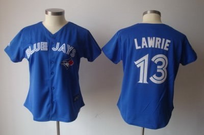 women toronto blue jays 13# lawrie 2012 blue jersey