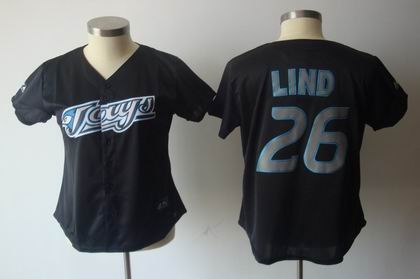 women toronto blue jays 26 lind black jersey