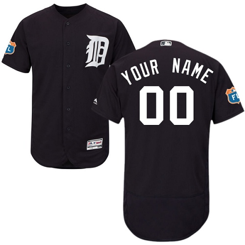 Detroit Tigers Navy Men's Customized Flexbase Jersey