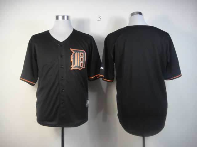 Custom MLB jerseys detroit tigers Blank black(fashion)