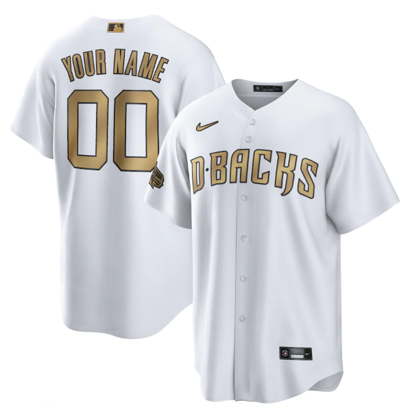 Men's Arizona Diamondbacks Active Player Custom 2022 All-Star White Cool Base Stitched Baseball Jersey