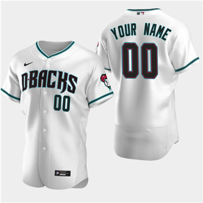 Men's Arizona Diamondbacks Custom 2020 Alternate Authentic White Flexbase Jersey