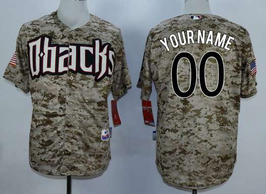 Men's Arizona Diamondbacks Customized Camo MLB Cool Base Jersey