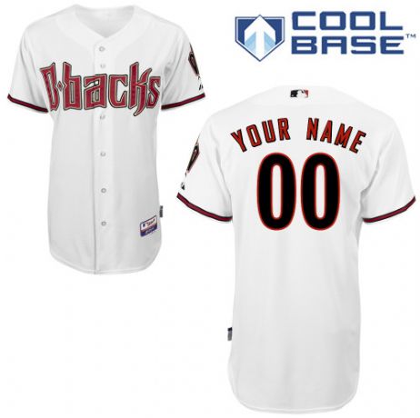 Women's Arizona Diamondbacks White Customized Jersey