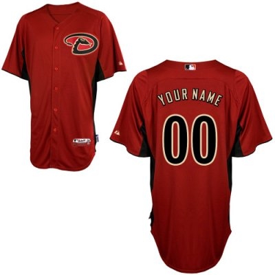 coustom arizona diamondbacks jersey red 2011 cool base bp baseball jersey