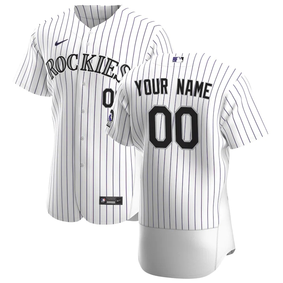 Colorado Rockies Custom Men's Nike White Home 2020 Authentic Player MLB Jersey