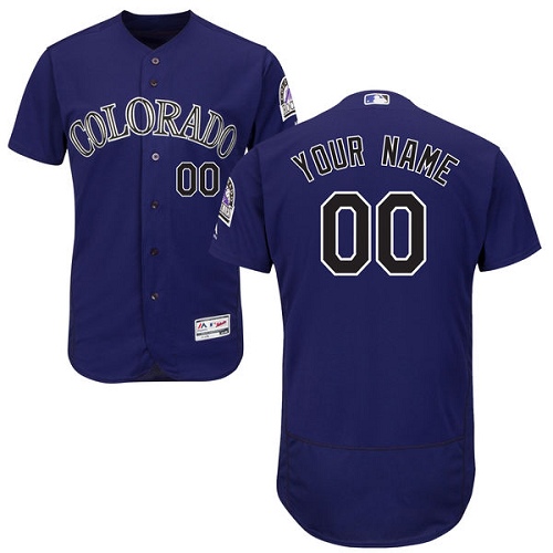 Colorado Rockies Purple Men's Flexbase Customized Jersey