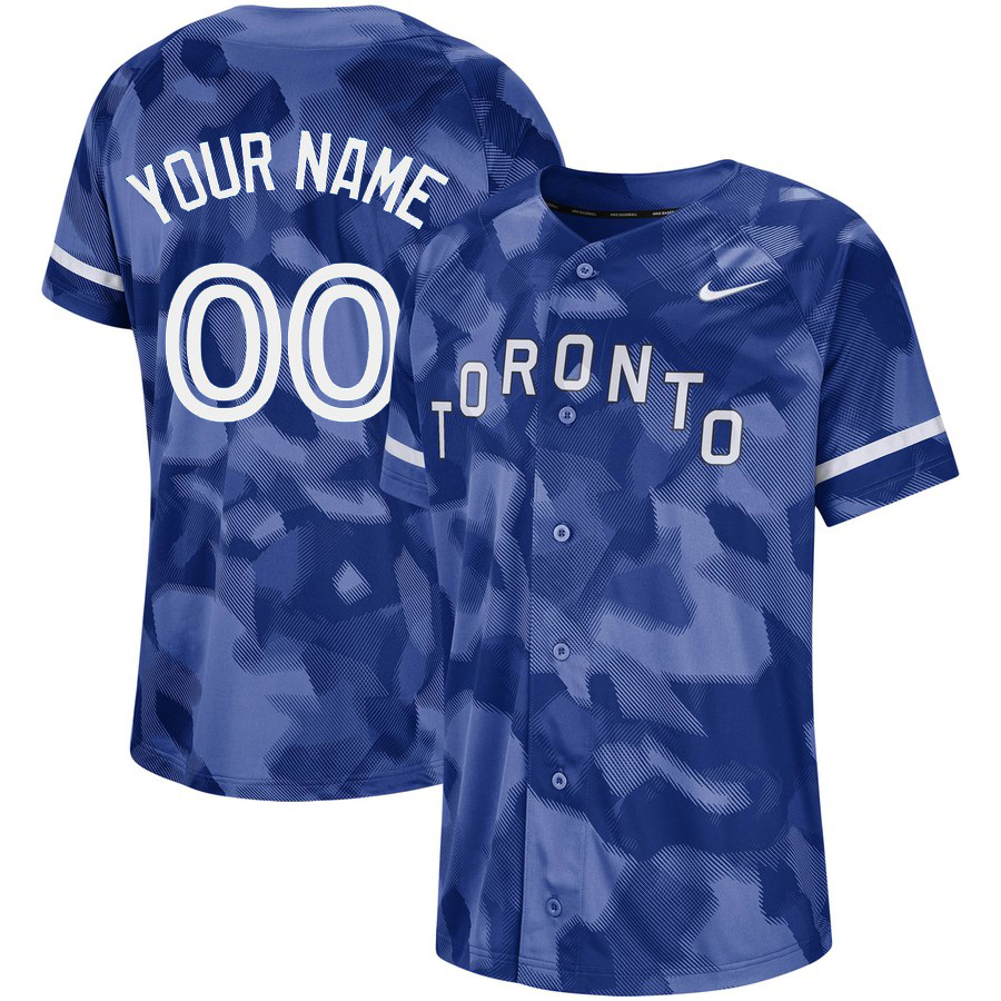 Blue Jays Royal Camo Fashion Men's Customized Jersey