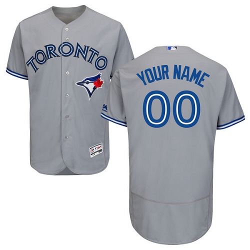 Toronto Blue Jays Gray Men's Flexbase Customized Jersey